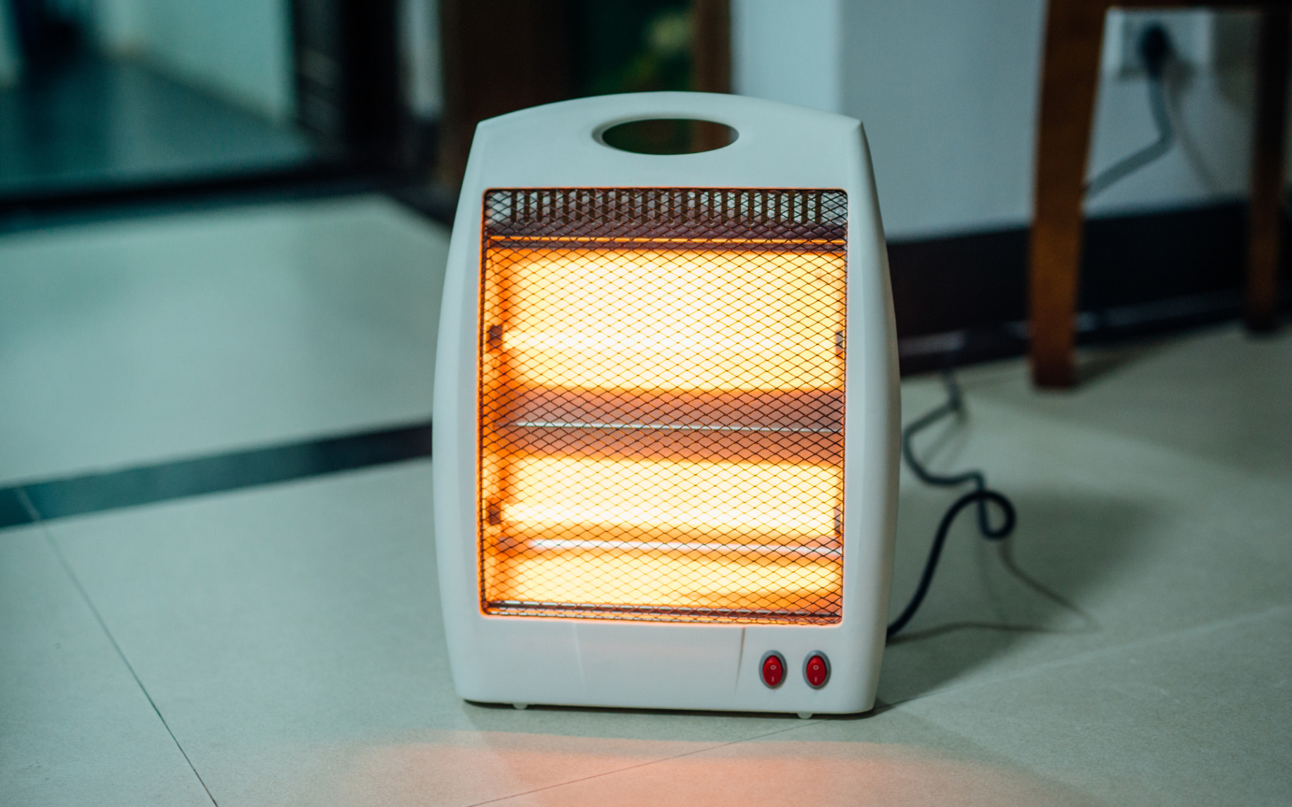 View of a space heater representing the need for electrical safety and proper residential electric services